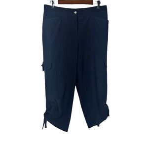 Chico’s Zenergy Cargo Crops Blue size 8